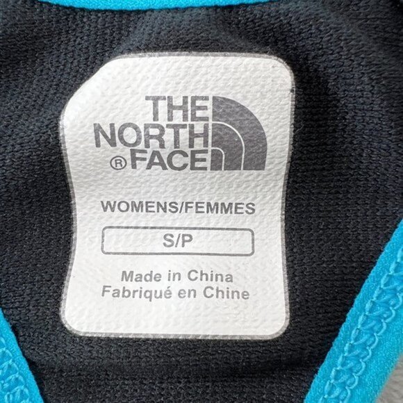 North Face Top Womens Small Vapor Wick‎ Racerback Blue Top Built In Shelf Bra - Picture 3 of 12